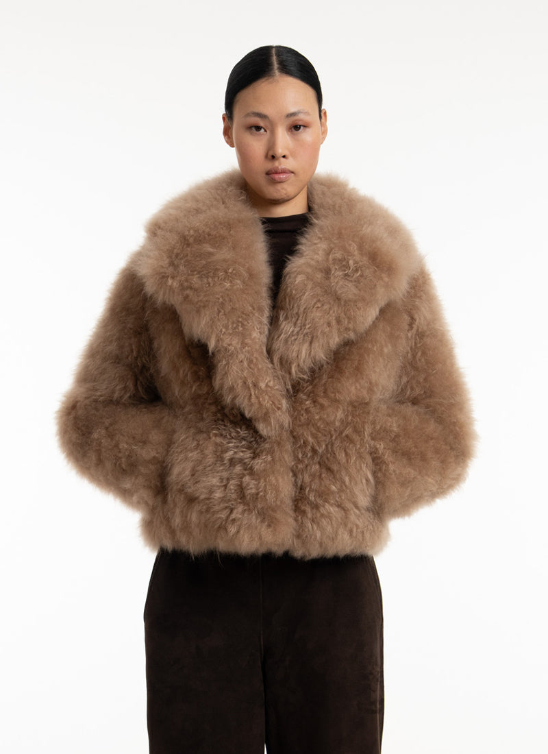 Cashmere Goat Crop Jacket