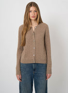 Cashmere Metal Fibre Knit Cardigan
