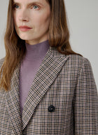 Check Double Breasted Short Blazer by Eleventy at Andrews 