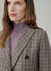  Check Double Breasted Short Blazer by Eleventy at Andrews 