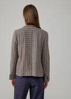  Check Double Breasted Short Blazer by Eleventy at Andrews 