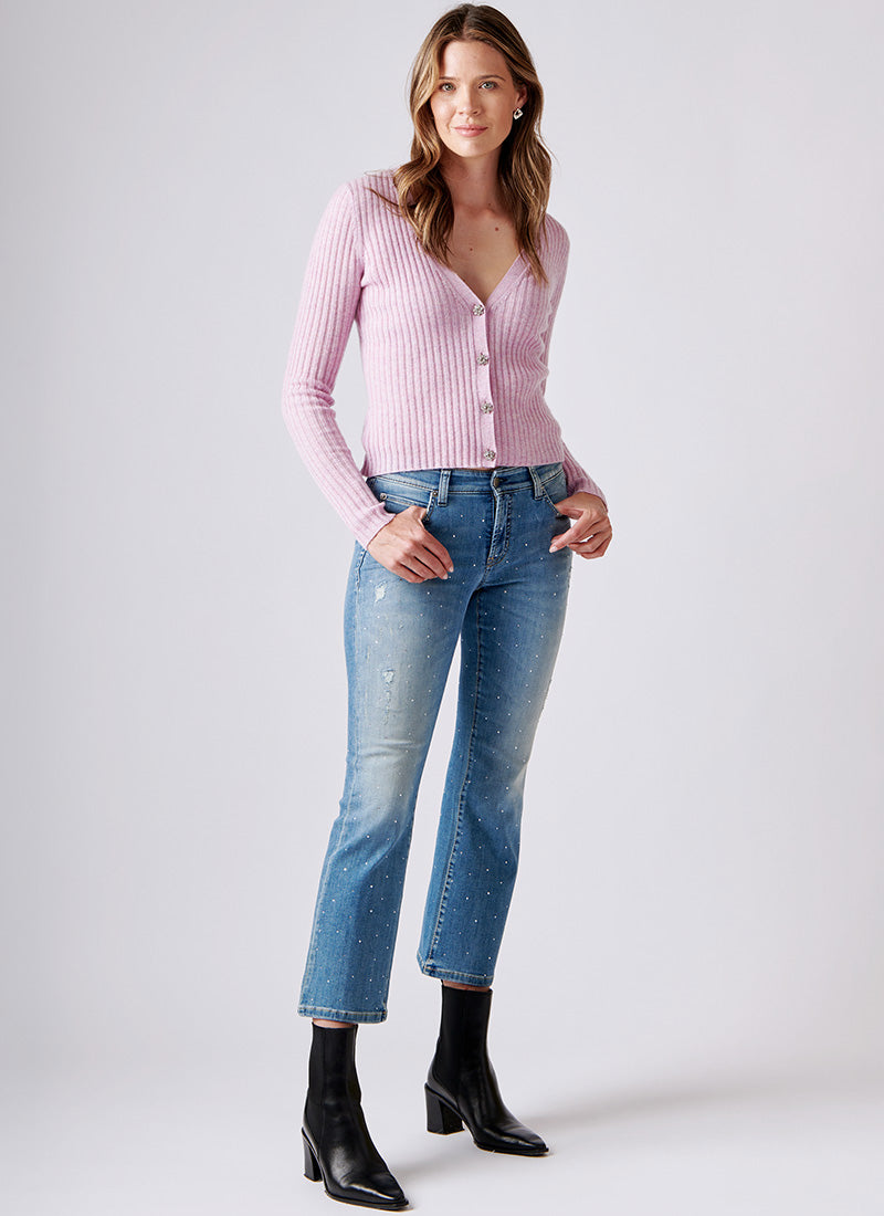 Autumn Cashmere Rib Knit Cardigan