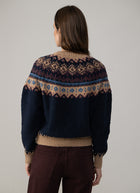Chunky Fair Isle Crew Neck Sweater