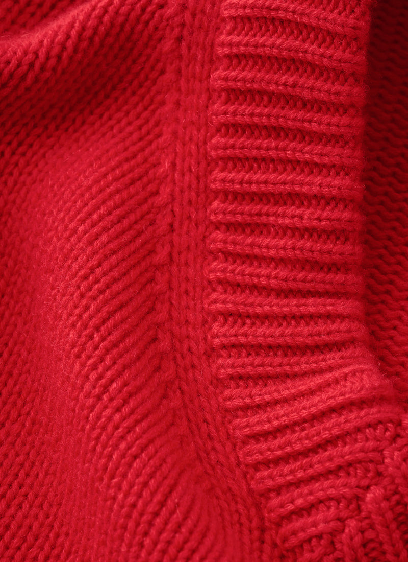 Chunky V-Neck Pullover