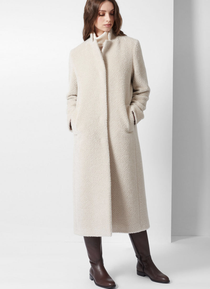 Cinzia Rocca Wool and Alpaca Notch Collar Coat