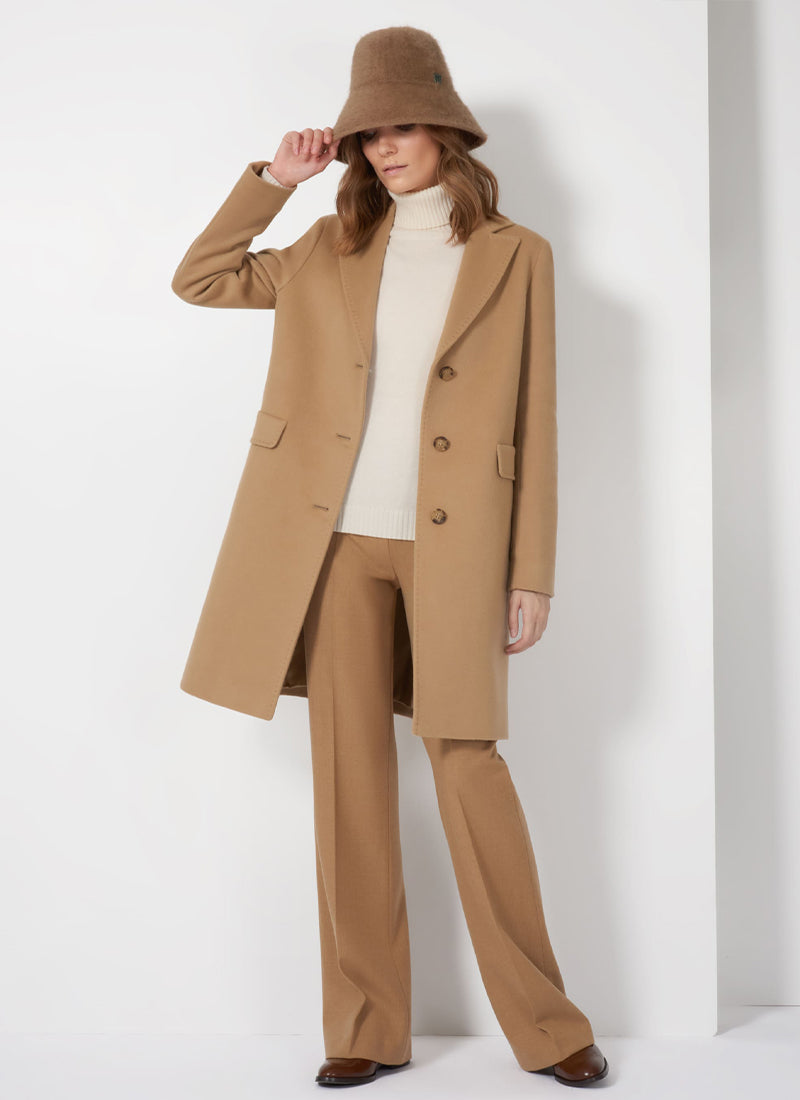 Cashmere Wool Single Breasted Coat