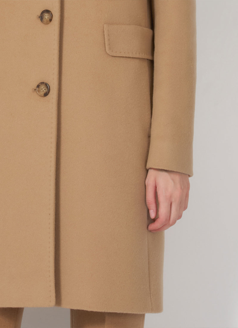 Cashmere Wool Single Breasted Coat