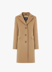 Cashmere Wool Single Breasted Coat