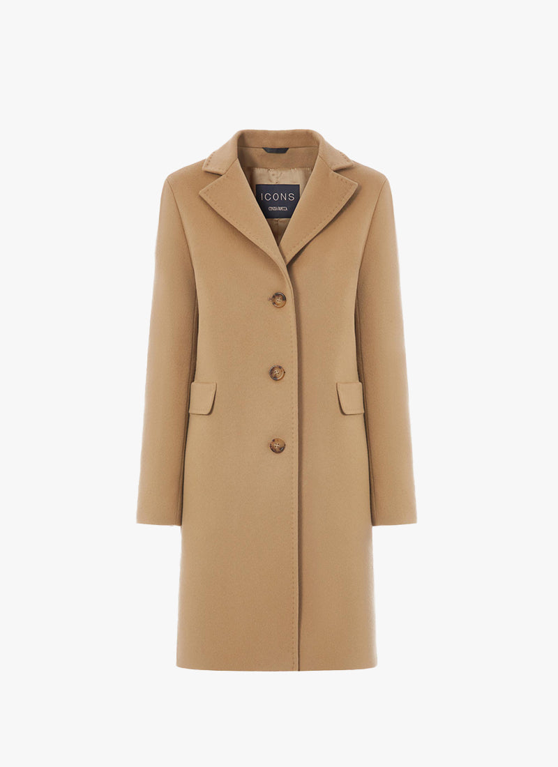 Cashmere Wool Single Breasted Coat