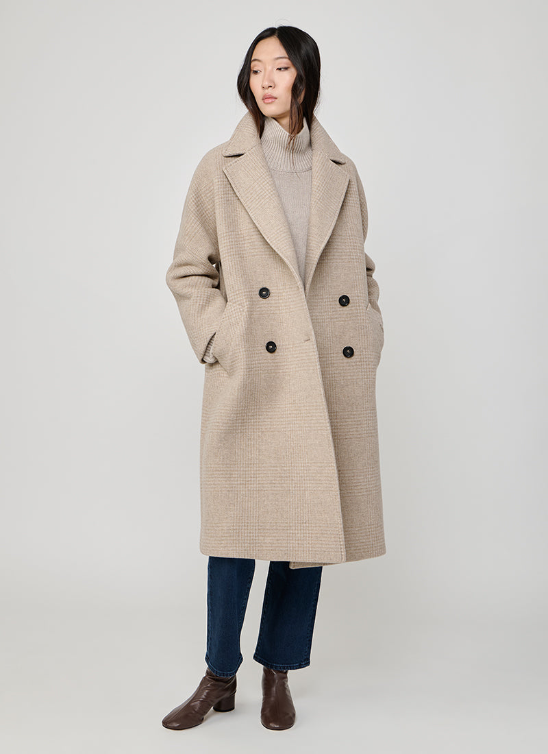 Plaid Double Breasted Coat by Cinzia Rocca | Andrews