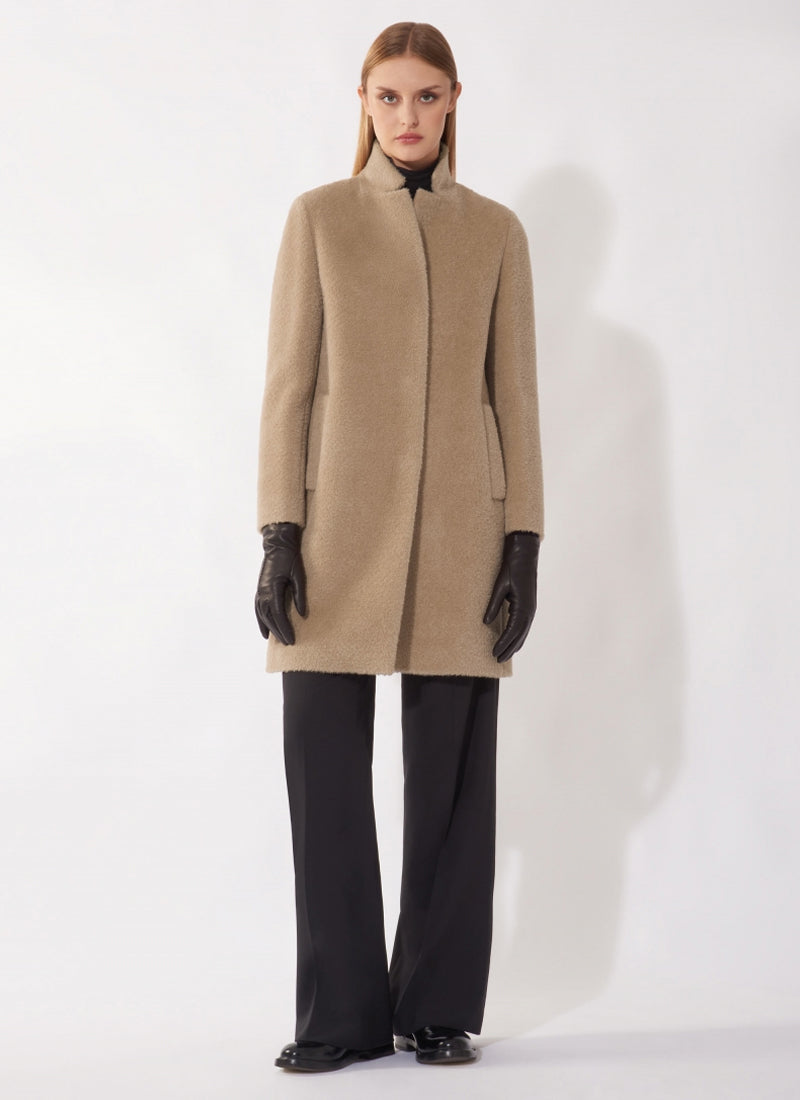 Alpaca Notch Collar Coat by Cinzia Rocca at Andrews