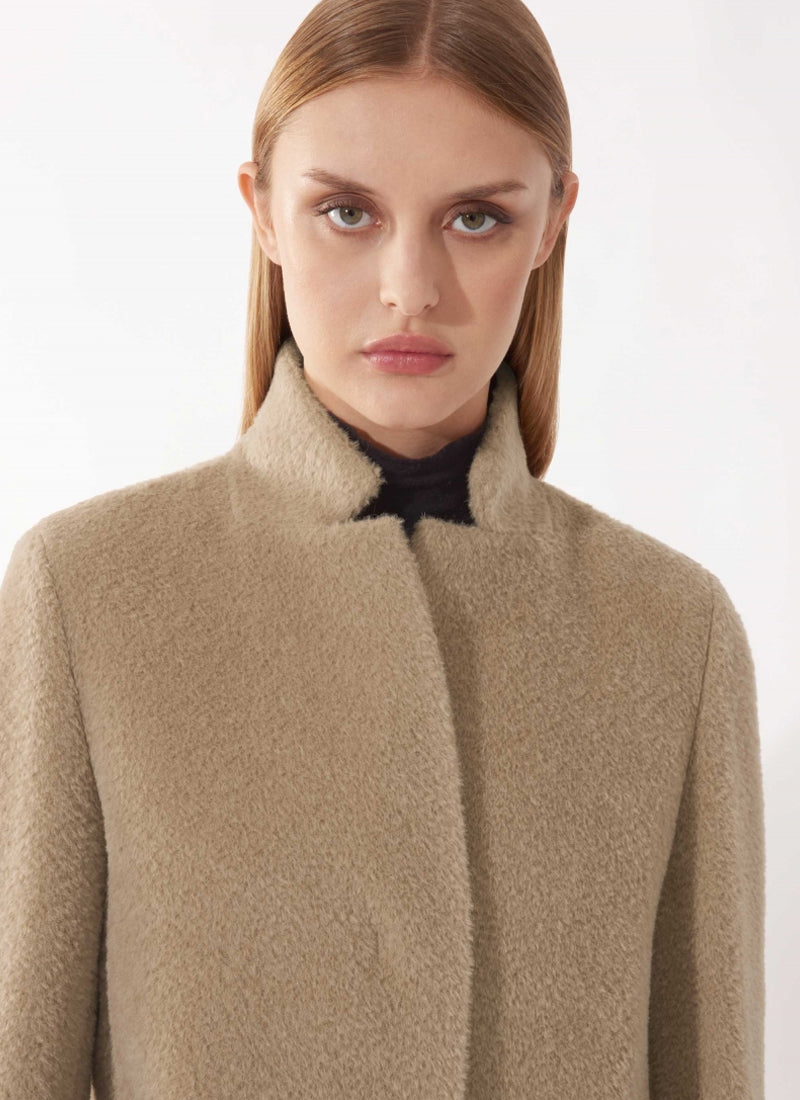 Alpaca Notch Collar Coat by Cinzia Rocca at Andrews