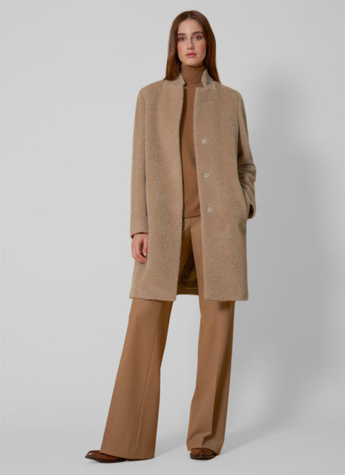 Alpaca Notch Collar Coat by Cinzia Rocca at Andrews