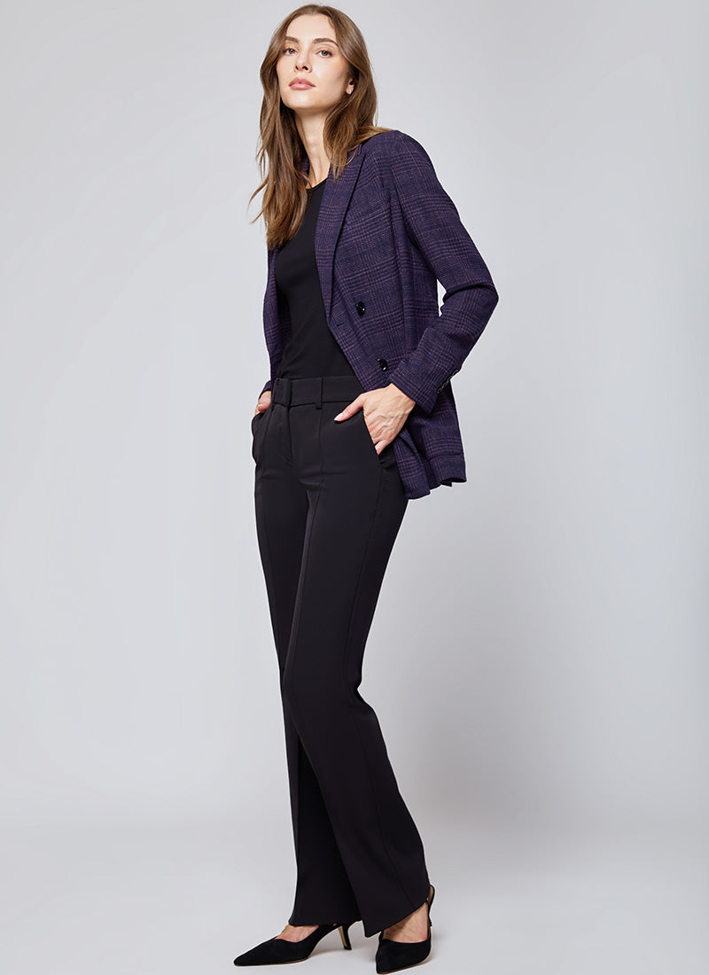 Circolo 1901 Double-Breasted Plaid Blazer