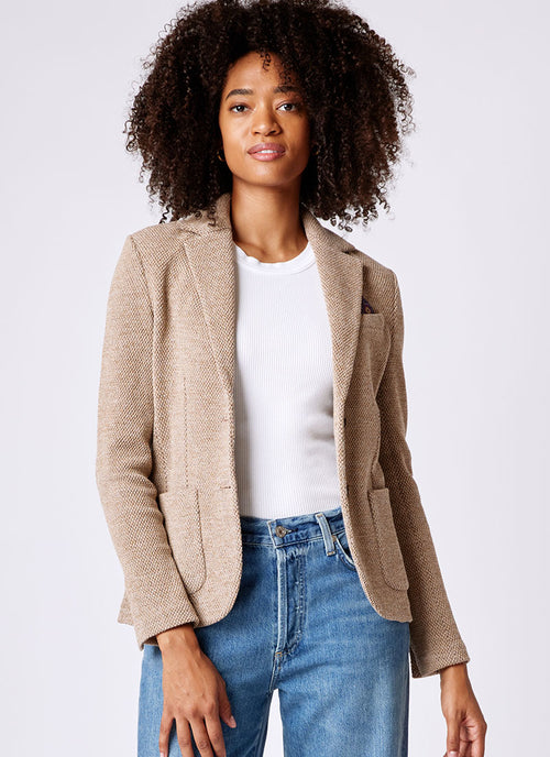 Circolo 1901 Single-Breasted Honeycomb Knit Blazer