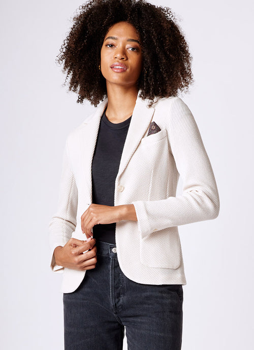 Circolo 1901 Single-Breasted Honeycomb Knit Blazer