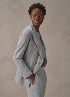 Circolo 1901 Oxford Light Dyed Asymmetric Double Breasted Blazer