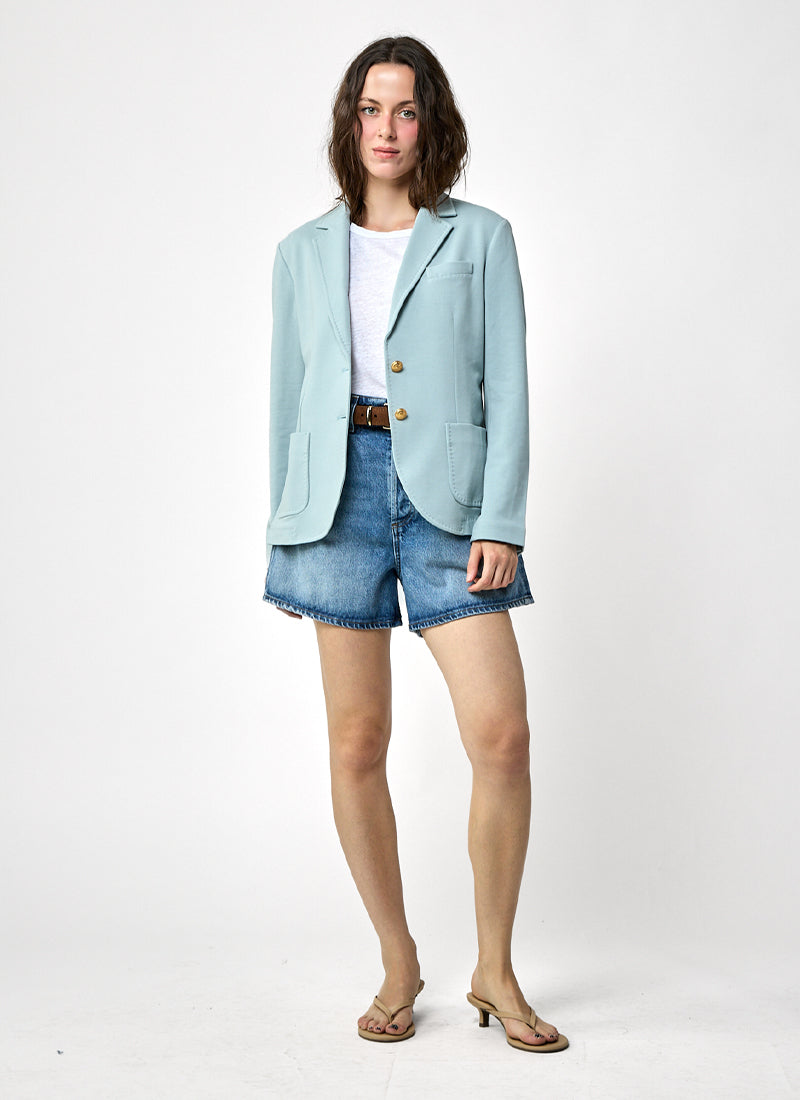  Giacca Cotton Felpa Slim Fit Blazer by Circolo 1901 at Andrews 