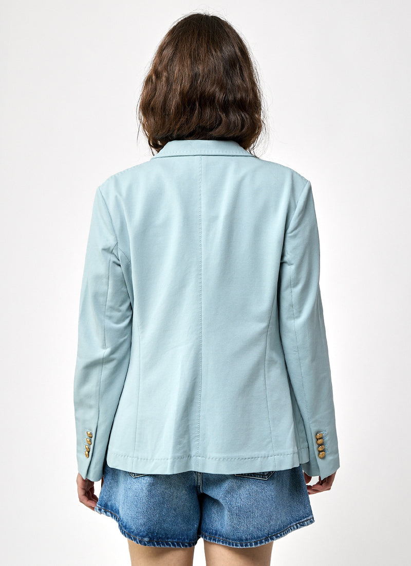  Giacca Cotton Felpa Slim Fit Blazer by Circolo 1901 at Andrews 