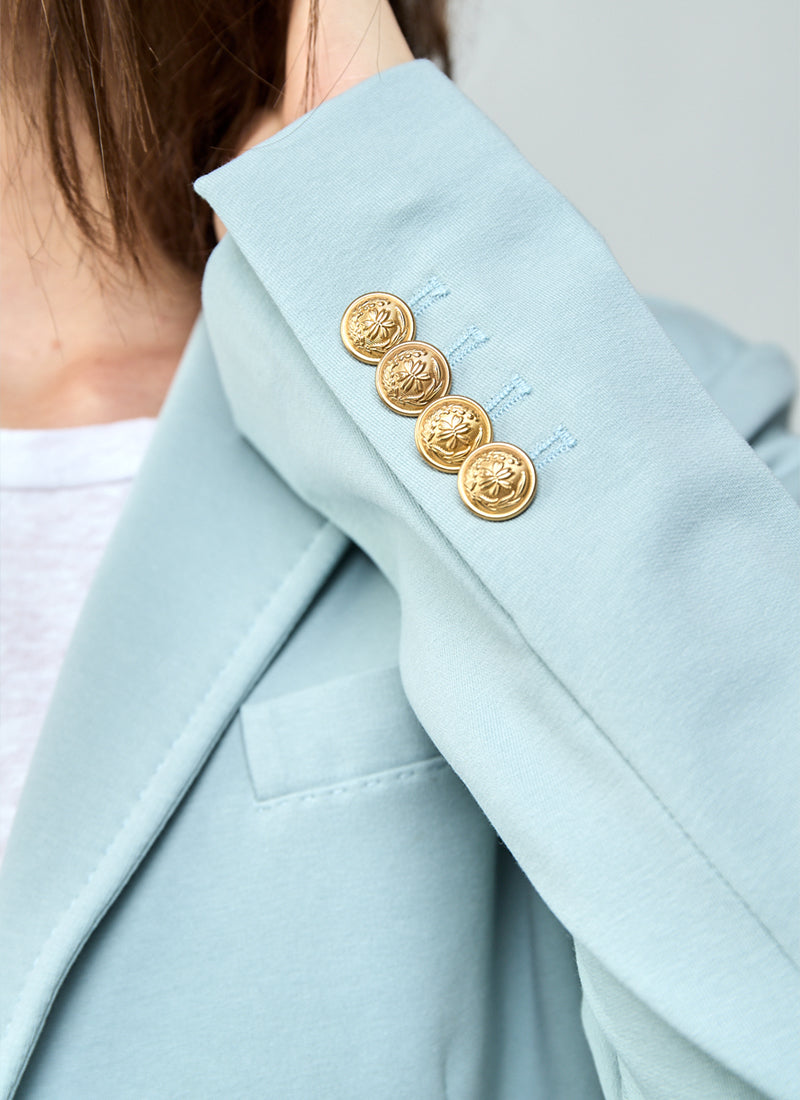  Giacca Cotton Felpa Slim Fit Blazer by Circolo 1901 at Andrews 