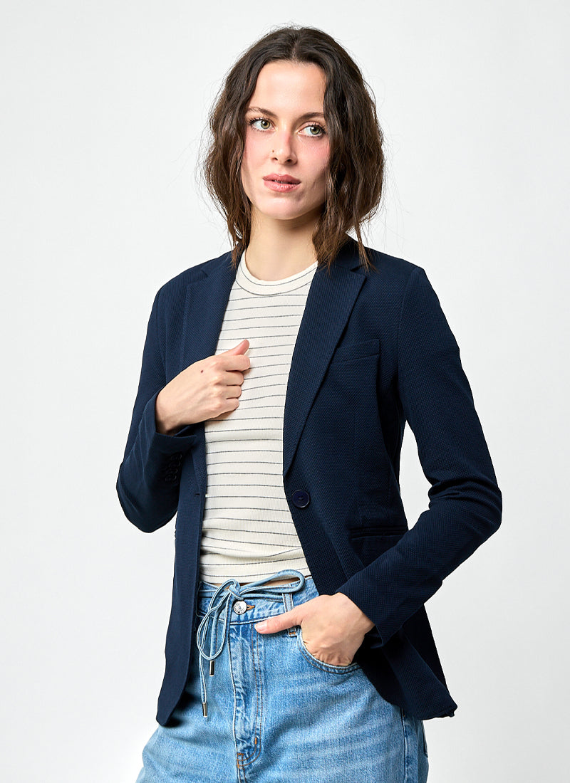 Giacca Oxford Slim Long Blazer