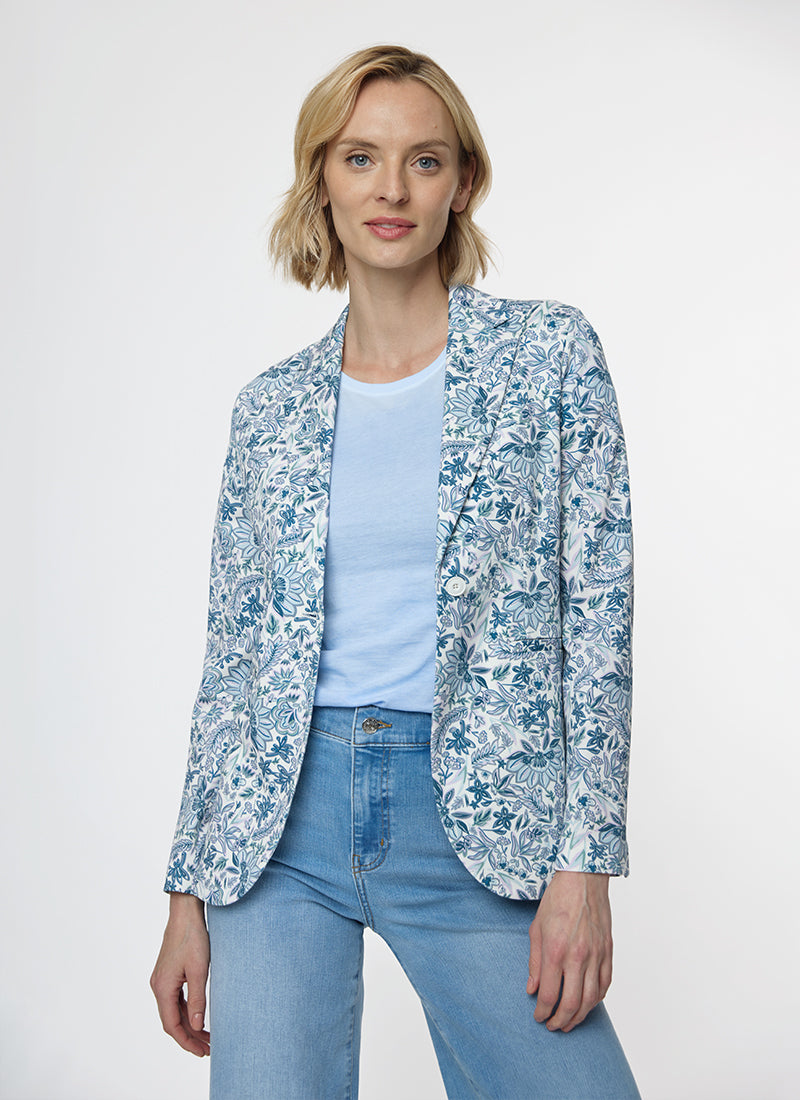 Circolo 1901 Fancy Flowers Long 1 Button Blazer