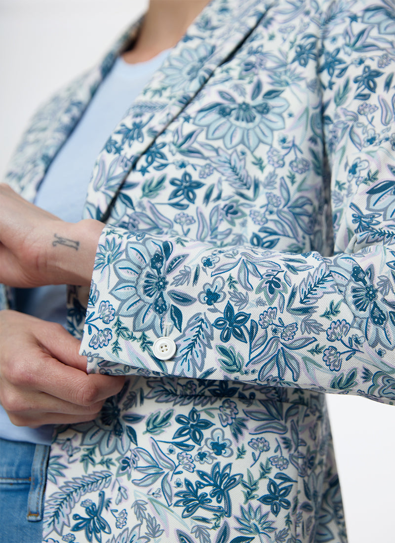Circolo 1901 Fancy Flowers Long 1 Button Blazer