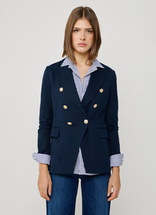 Circolo 1901 Oxford Light Dyed Asymmetric Double Breasted Blazer