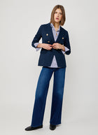 Circolo 1901 Oxford Light Dyed Asymmetric Double Breasted Blazer