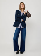 Circolo 1901 Oxford Light Dyed Asymmetric Double Breasted Blazer