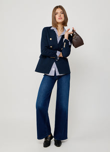 Circolo 1901 Oxford Light Dyed Asymmetric Double Breasted Blazer