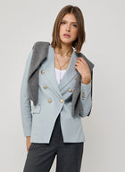 Circolo 1901 Oxford Light Dyed Asymmetric Double Breasted Blazer