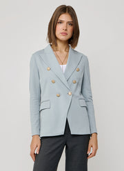 Circolo 1901 Oxford Light Dyed Asymmetric Double Breasted Blazer