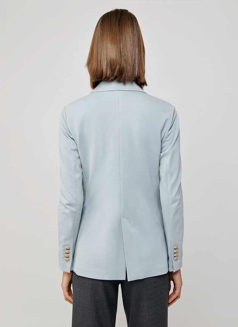 Circolo 1901 Oxford Light Dyed Asymmetric Double Breasted Blazer