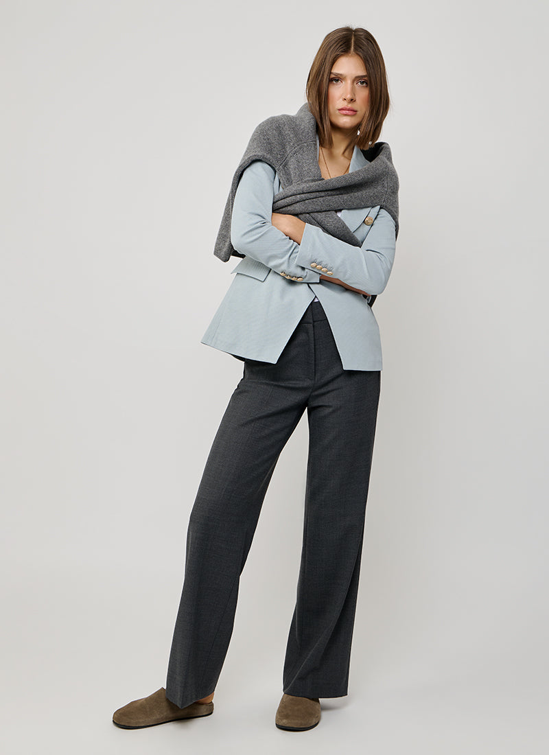 Circolo 1901 Oxford Light Dyed Asymmetric Double Breasted Blazer