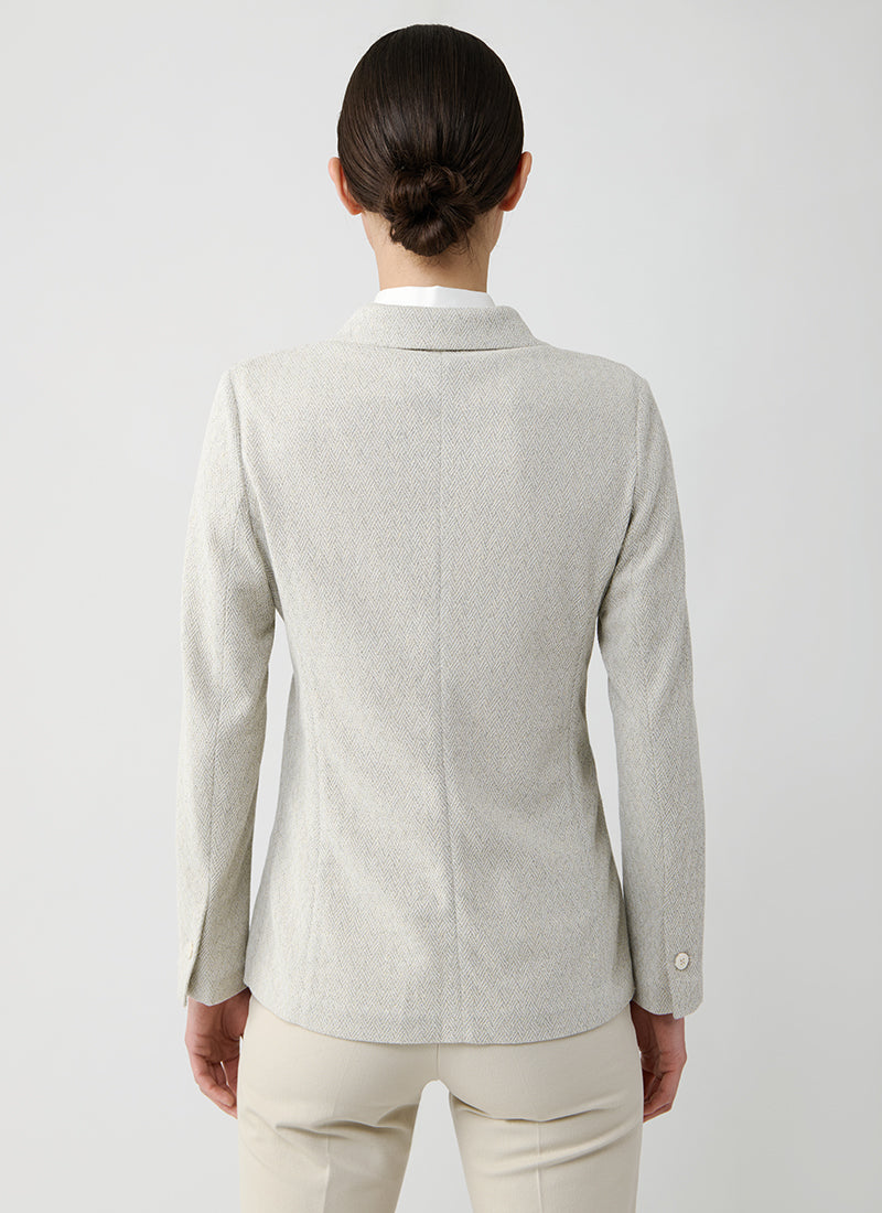 Circolo 1901 Basketweave 1 Button Long Blazer