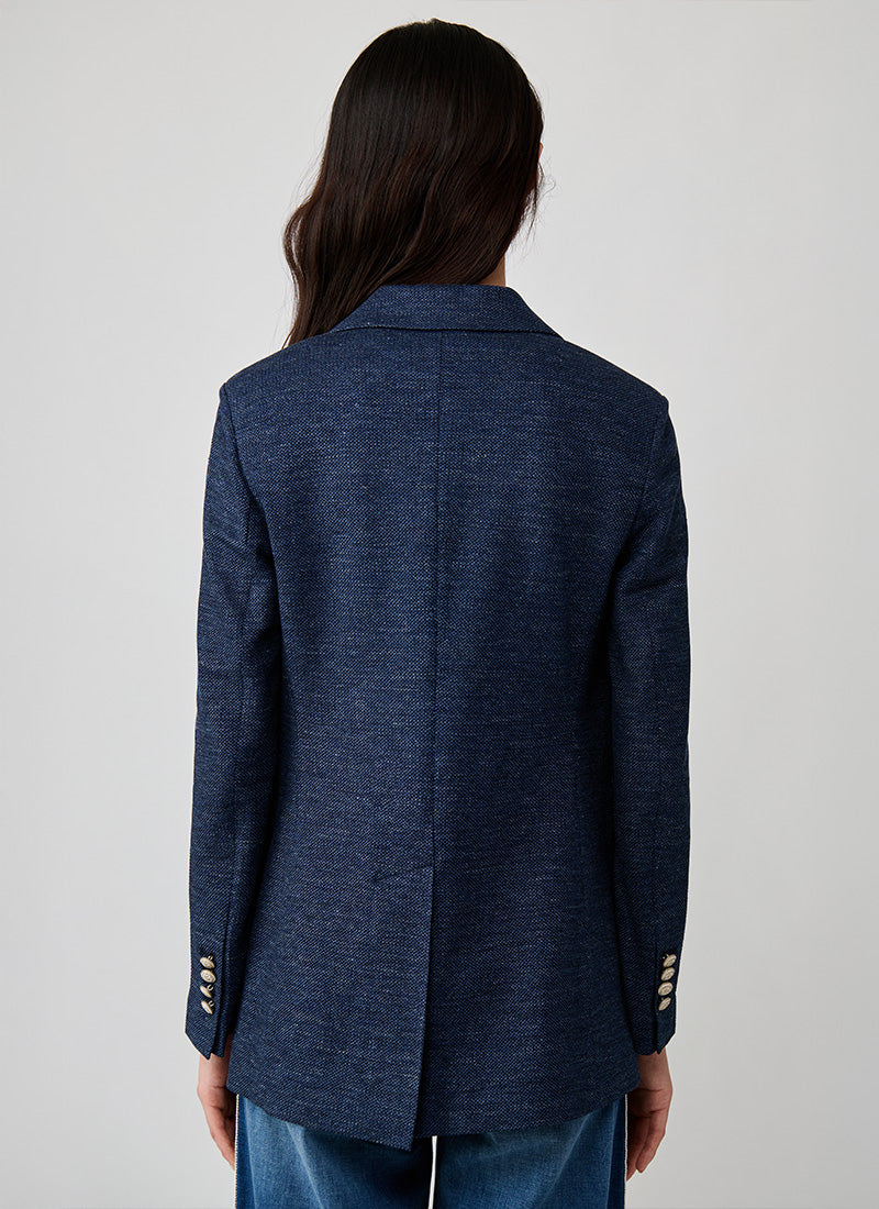 Circolo 1901 Garment Boyfriend 2 Button Pocket Linen Blazer