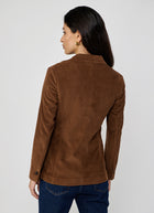 Slim Long Corduroy Blazer