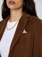 Slim Long Corduroy Blazer