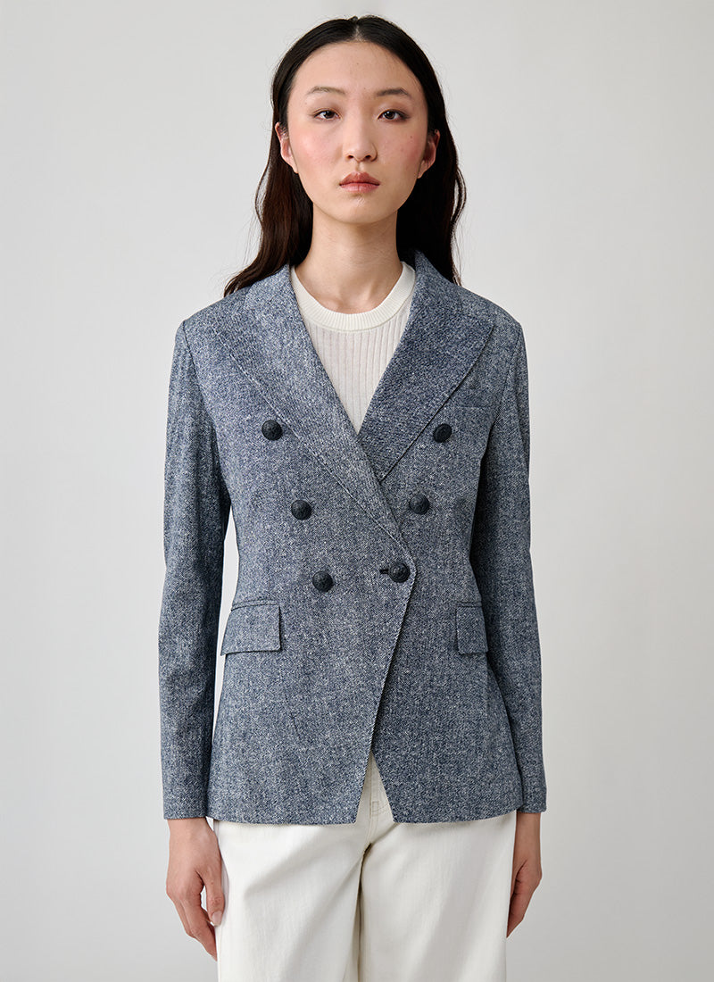 Circolo 1901 Cutaway Double Breasted Piquet Blazer