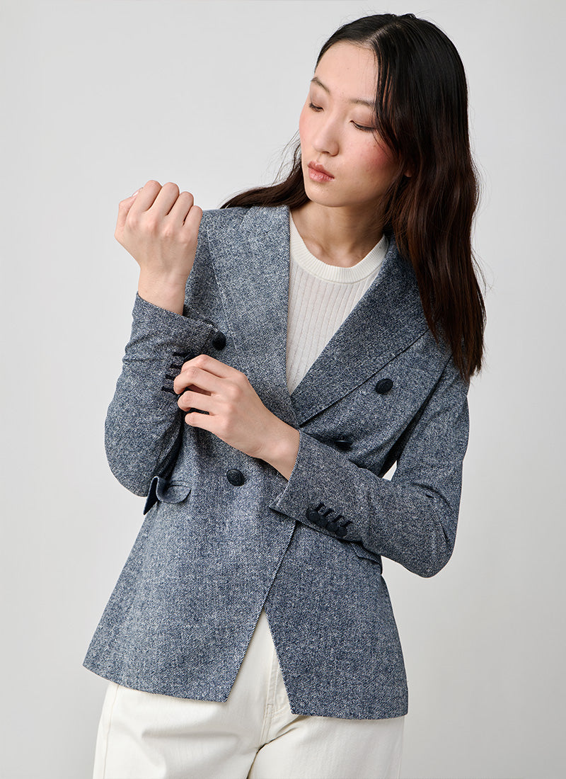 Circolo 1901 Cutaway Double Breasted Piquet Blazer