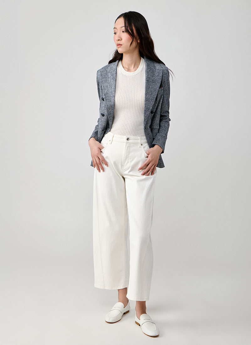 Circolo 1901 Cutaway Double Breasted Piquet Blazer