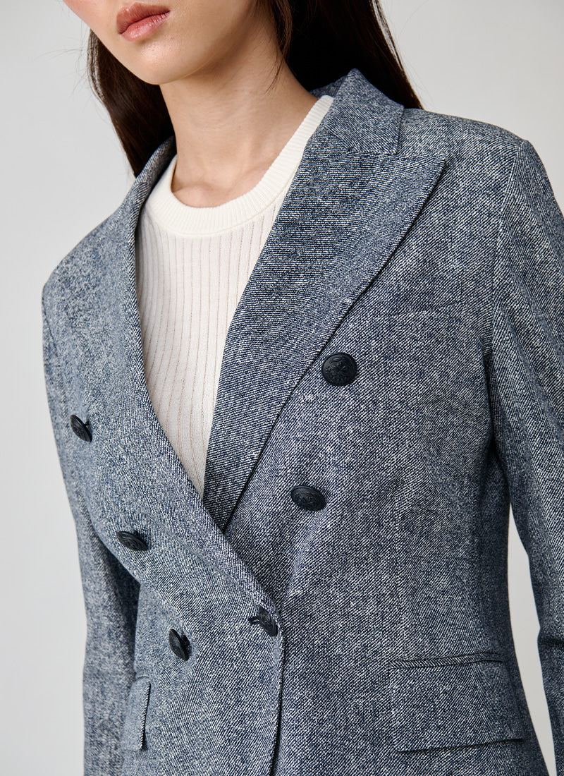 Circolo 1901 Cutaway Double Breasted Piquet Blazer
