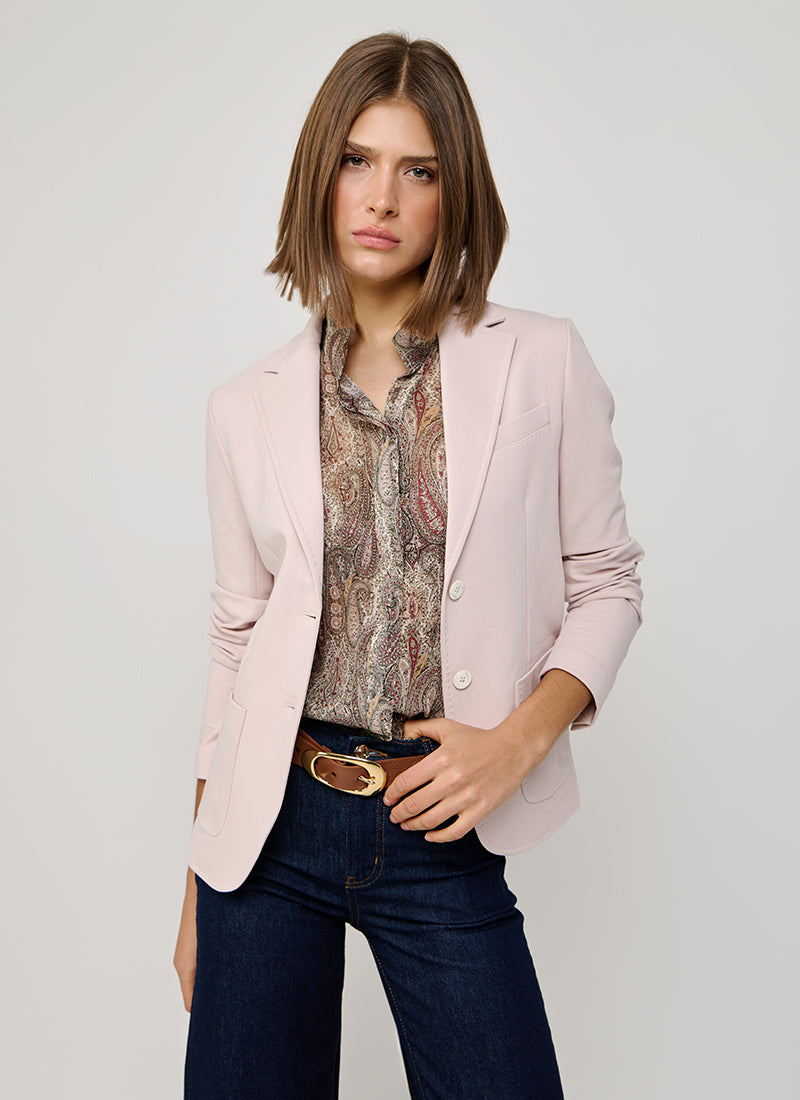 Circolo 1901 Fleece Light Dyed 2 Button Pocket Slim Fit Blazer