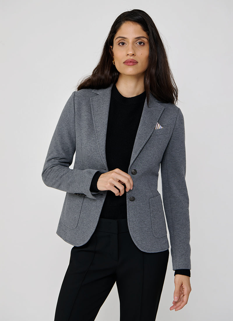 Light Fleece Slim 2 Button Blazer by Circolo 1901 | Andrews