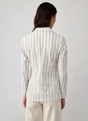 Circolo 1901 Oxford Stripe Long 1 Button Blazer