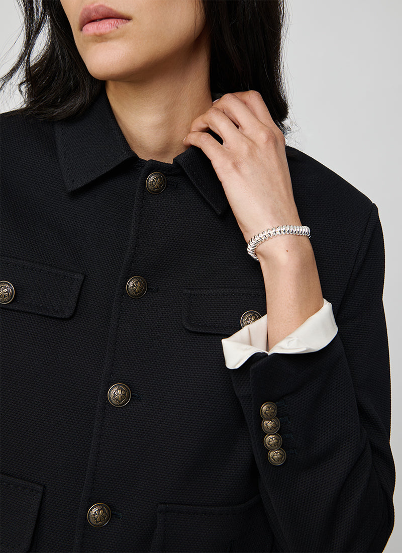 Circolo 1901 Oxford Dyed Cropped Jacket