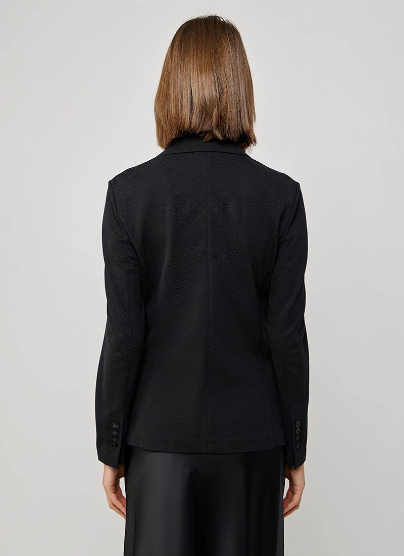Slim Fit 2 Button Honeycomb Blazer
