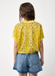 CIRCUS + CO Bandana Print Blouse Jaune