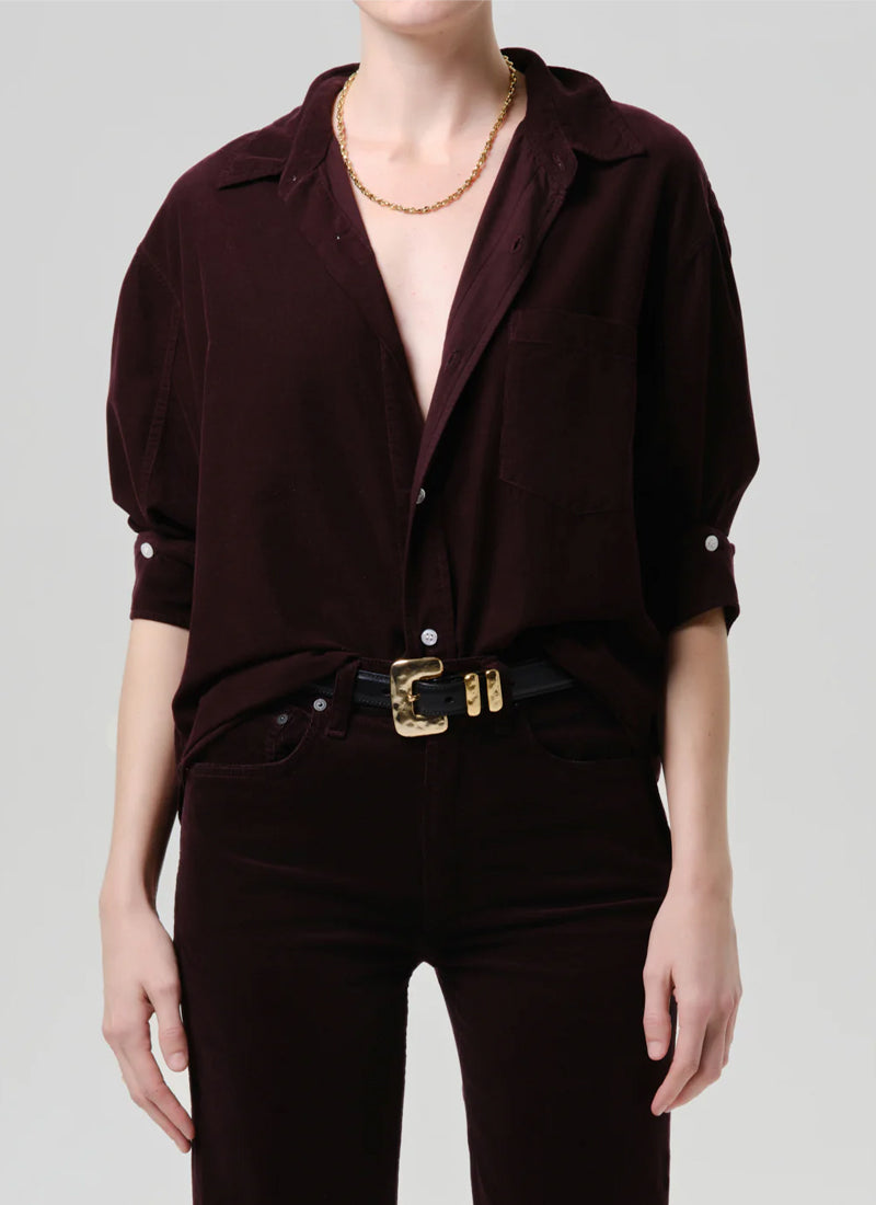 Citizens of Humanity Kayla Shirt Eggplant